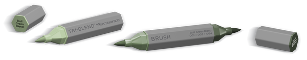 SN-TriBlend Brush-Dull Green Blend