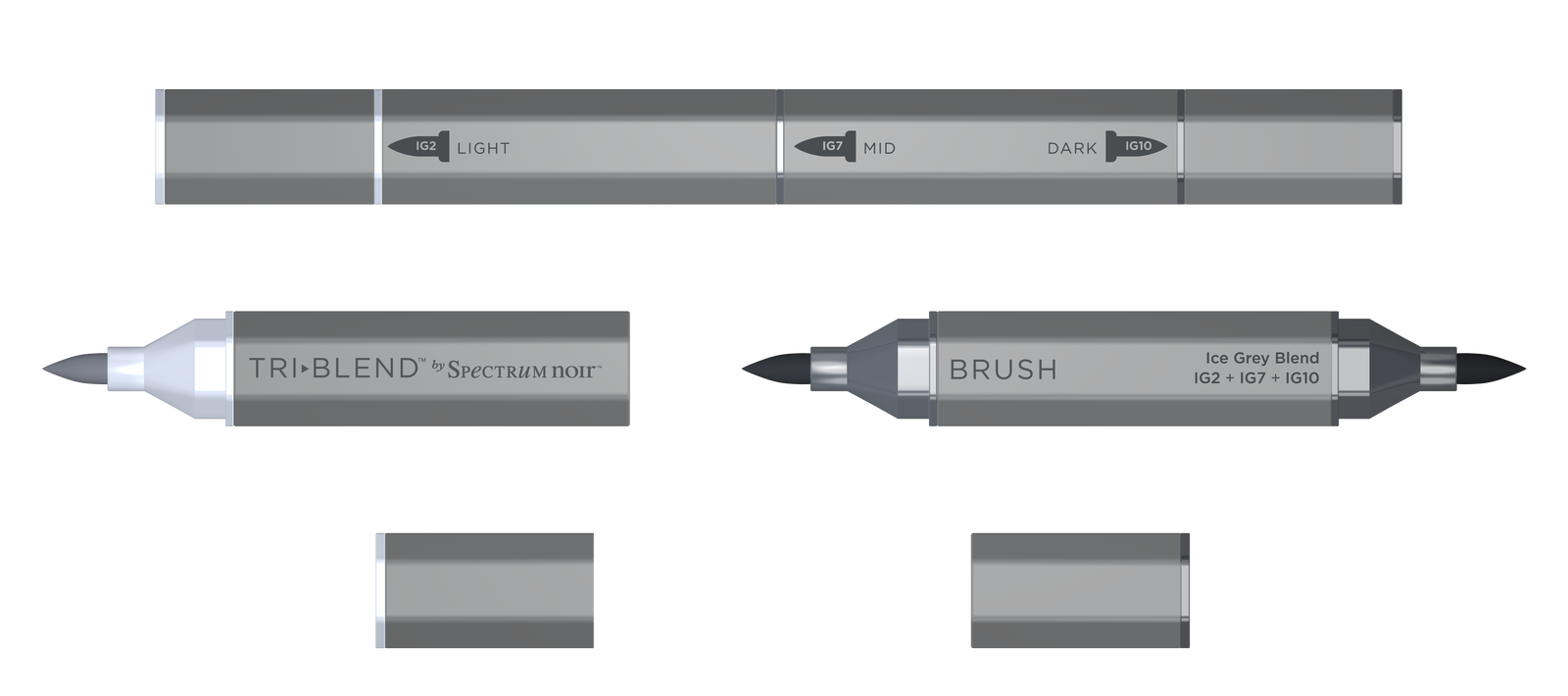 SN-TriBlend Brush-Ice Grey Blend