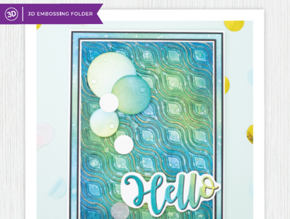 Crafter's Companion 3D Embossing Folder 5" x 7" - Contemporary Waves