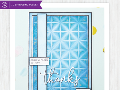 Crafter's Companion 3D Embossing Folder 5" x 7" - Geometric Diamonds