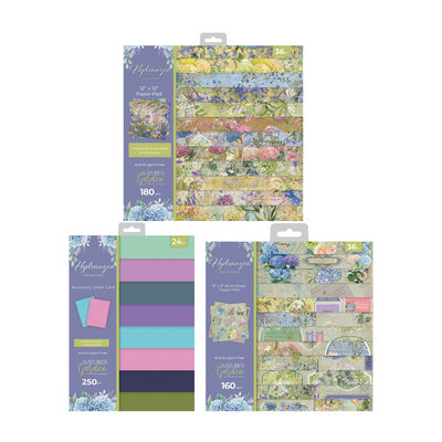 Nature's Garden Hydrangea Paper, Card & Topper Pad Collection