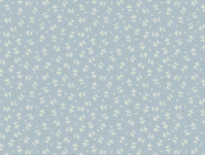 Lewis & Irene Fabric - Small Flowers on Blue