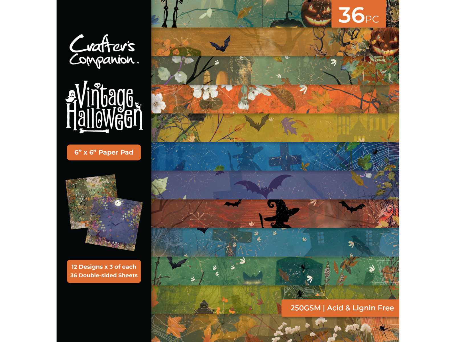 Vintage Halloween Paper Pad - 6" x 6"