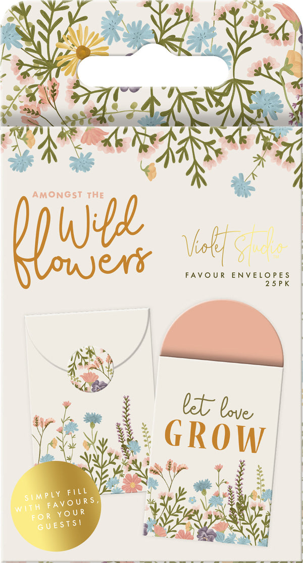 Violet Studio - Favour Envelopes - Amongst The Wildflowers - 25pk