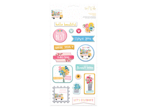 Sentiment Stickers Rainbow Blooms - Violet Studios