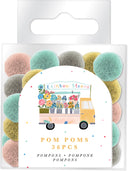 Pom Poms 36pcs - Rainbow Blooms - Violet Studios