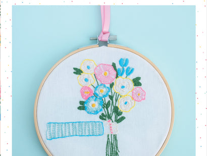 Embroidery Kit Rainbow Blooms - Violet Studios