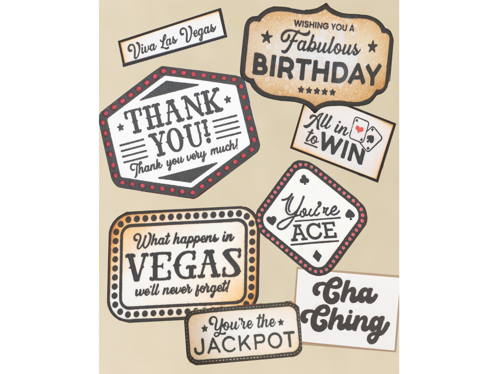 Vintage Vegas Clear Acrylic Stamp - You’re the Jackpot 