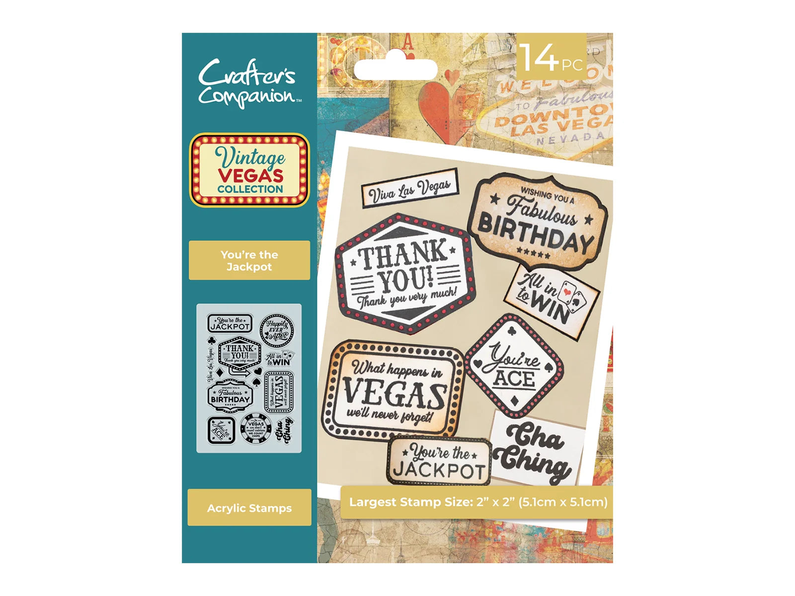 Vintage Vegas Clear Acrylic Stamp - You’re the Jackpot 