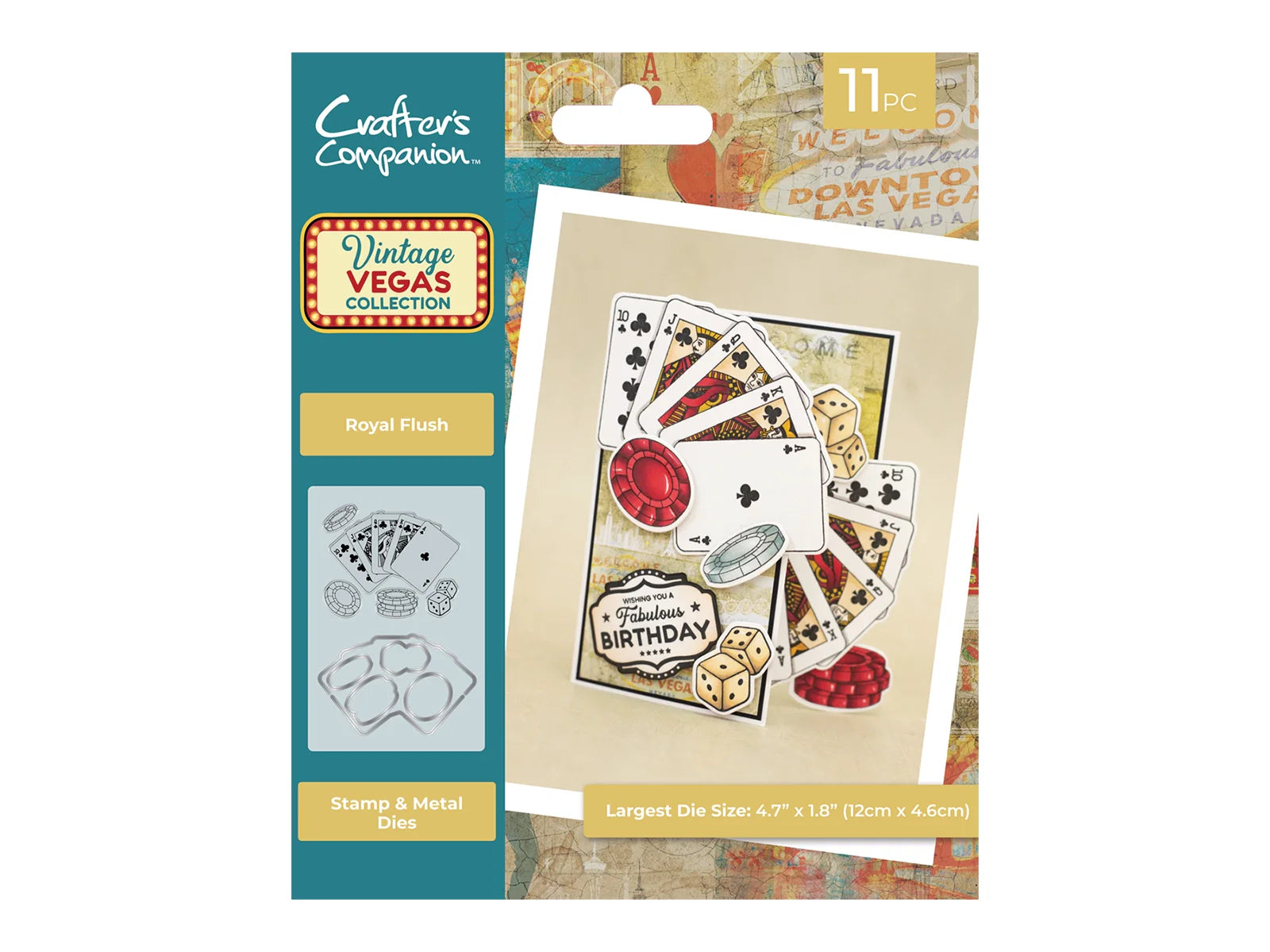 Vintage Vegas Stamp & Die - Royal Flush 