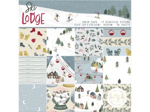 12x12" Paper Pack - Ski Lodge - Violet Studios