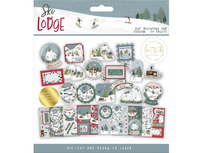 8x8" Decoupage Pad - Ski Lodge - Violet Studios