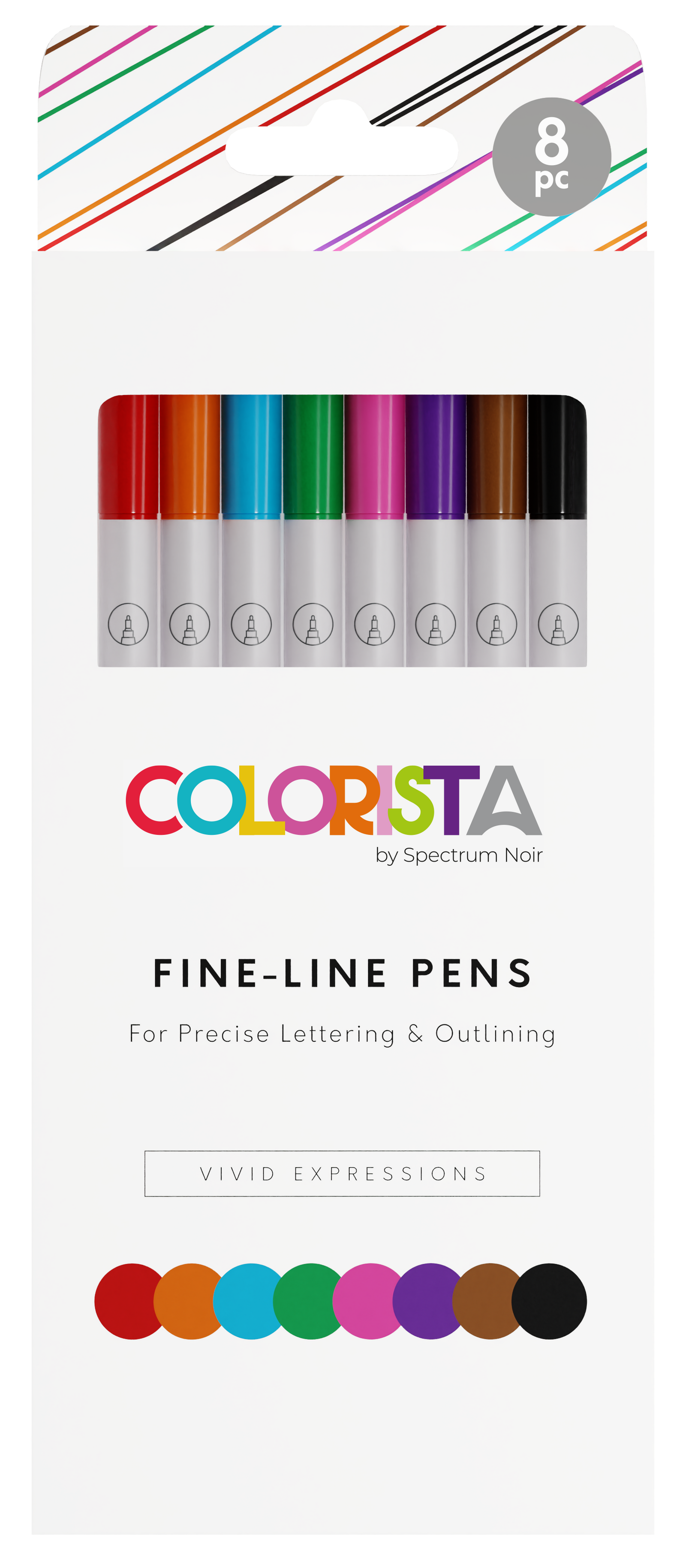 Colorista - Fine-Line Pen - Vivid Expressions 8pc