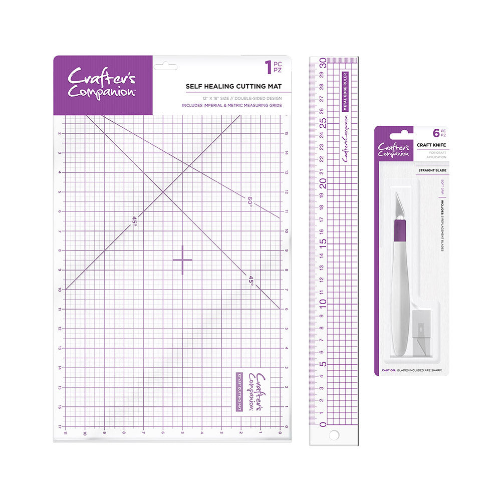 Crafter's Companion Cutting Mat, Ruler and Craft Knife