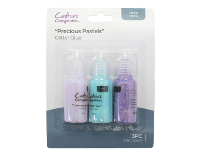 Crafters Companion-Mixed Media - Glitter Glue - Precious Pastels