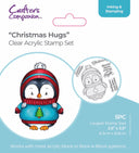 Crafter's Companion Cute Penguin Stamps - Christmas Hugs