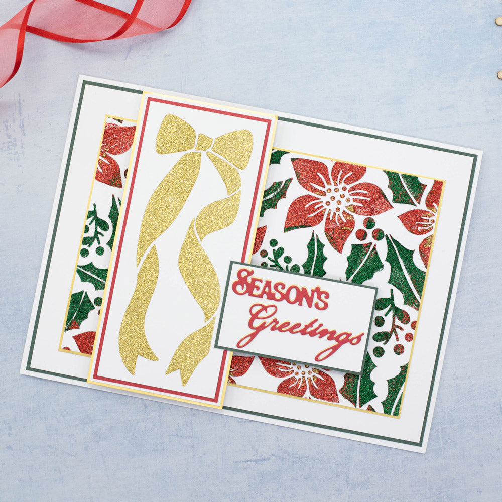 Crafters Companion Stencil Set - Christmas Poinsettia