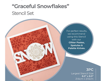 Crafters Companion Stencil Set - Graceful Snowflakes