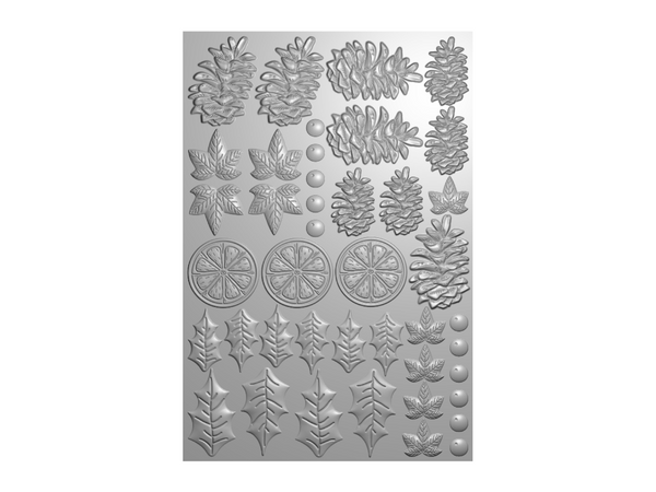 Crafters Companion 6” x 9” 3D Folder & Metal Die - Festive Foliage