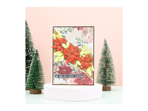 Crafters Companion 6” x 9” 3D Folder & Metal Die - Poinsettia Season