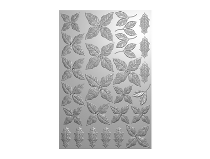 Crafters Companion 6” x 9” 3D Folder & Metal Die - Poinsettia Season