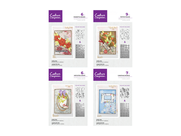 Crafter's Companion Christmas 3D Flowers Folders & Dies Collection