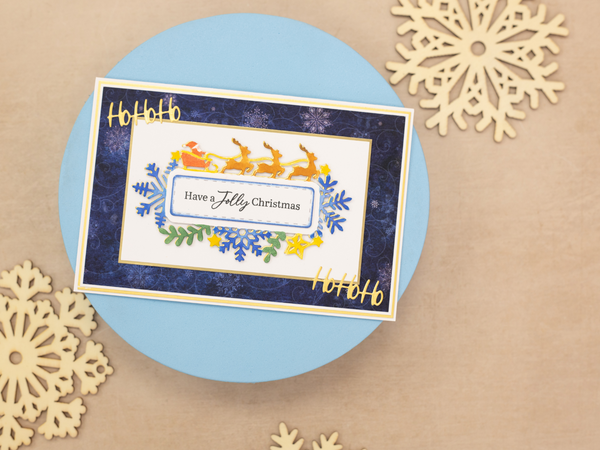 Crafter's Companion Christmas Sentiment Frame Stamp & Dies Collection