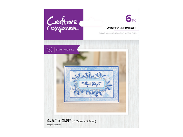 Crafter's Companion Christmas Sentiment Frame Stamp & Dies Collection