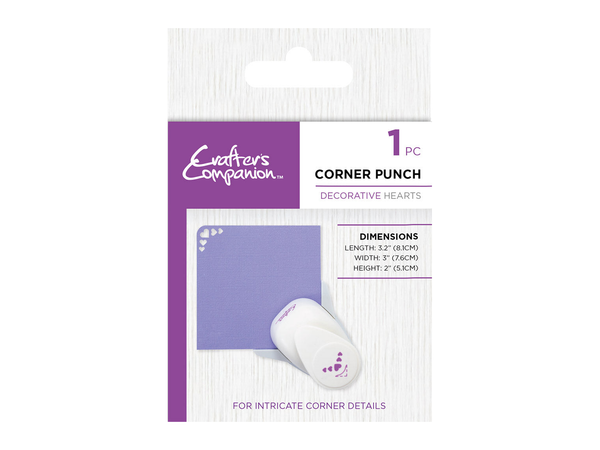 Crafters Companion Corner Punch – Decorative Hearts