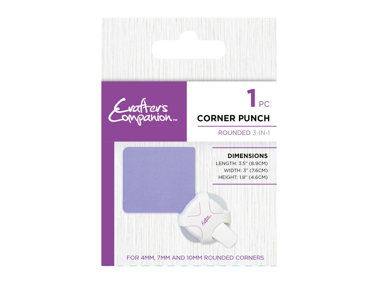 Crafters Companion 3 –In-1 - Rounded Corner Punch