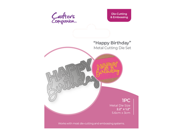 Crafters Companion - Die Cutting & Embossing - Happy Birthday