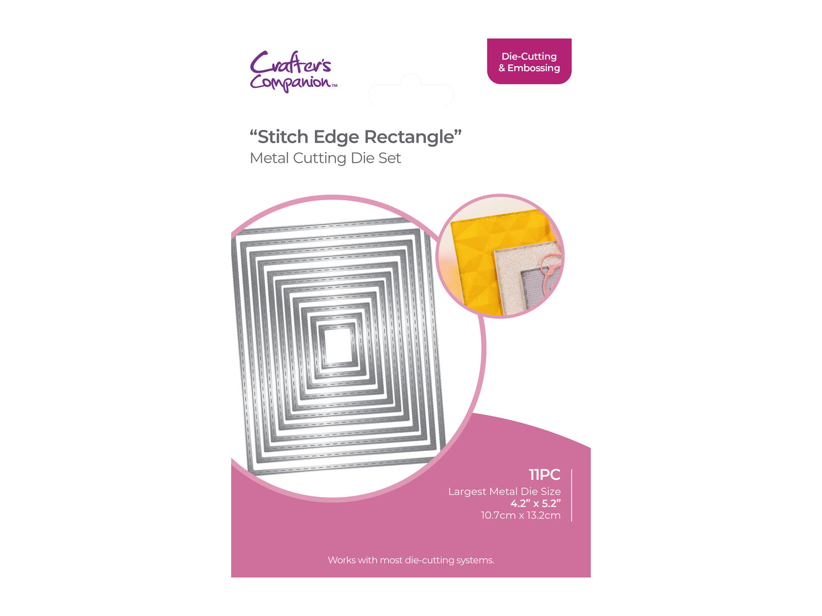 Crafters Companion - Die Cutting & Embossing - Stitch Edge Rectangle