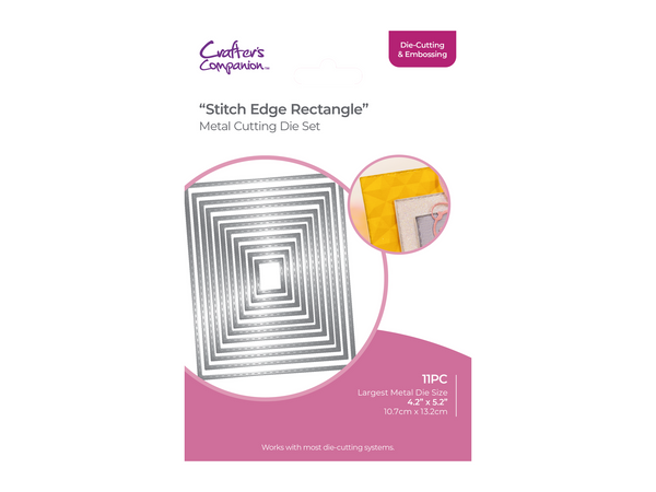 Crafters Companion - Die Cutting & Embossing - Stitch Edge Rectangle