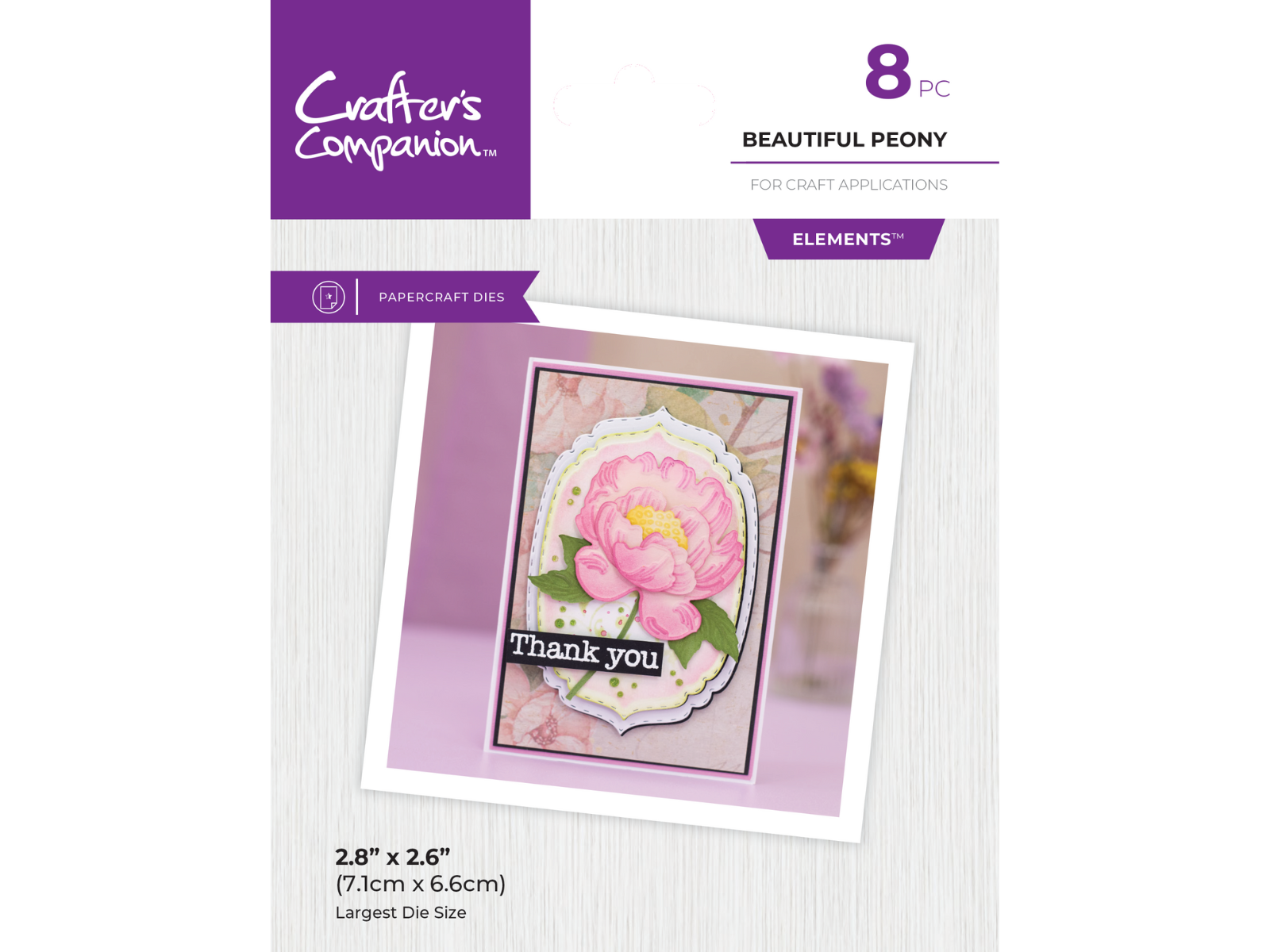 Crafters Companion - Metal Die Elements- Beautiful Peony