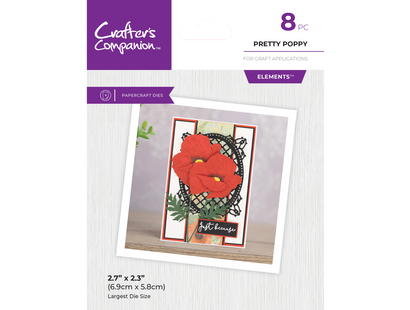 Crafters Companion - Metal Die Elements - Pretty Poppy