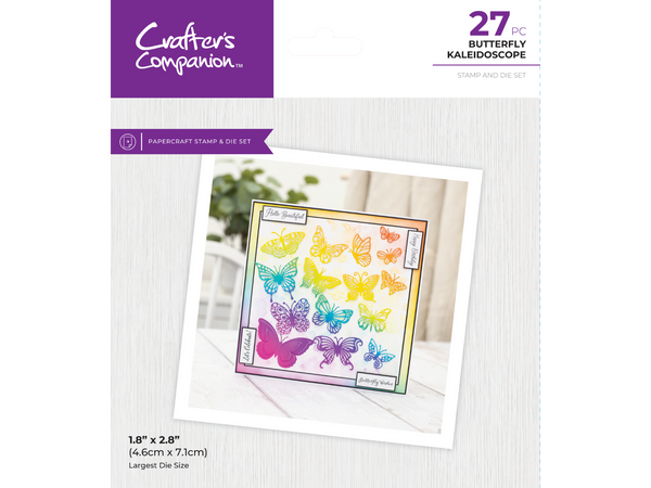 Crafters Companion Stamp & Die set - Butterfly Kaleidoscope