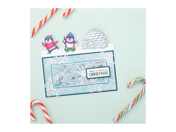 Festive Penguins Stamp and Die Set