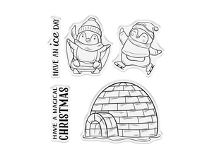 Festive Penguins Stamp and Die Set