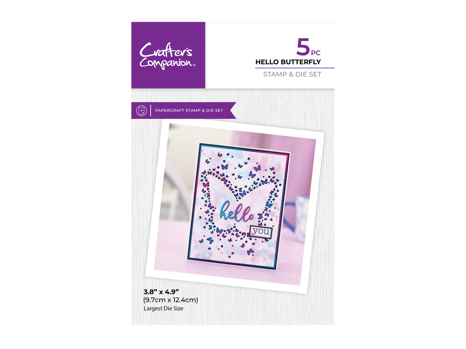 Crafter's Companion Stamp & Die - Hello Butterfly