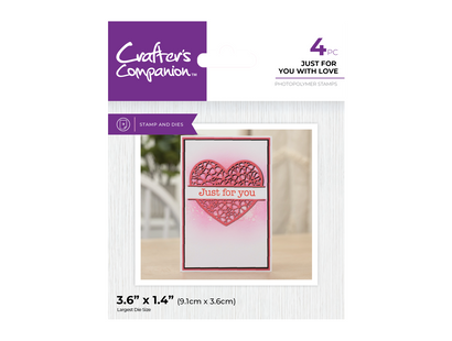 Crafter's Companion Stamp & Die - Just For You With Love