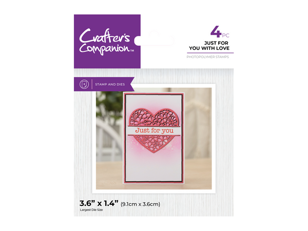 Crafter's Companion Stamp & Die - Just For You With Love