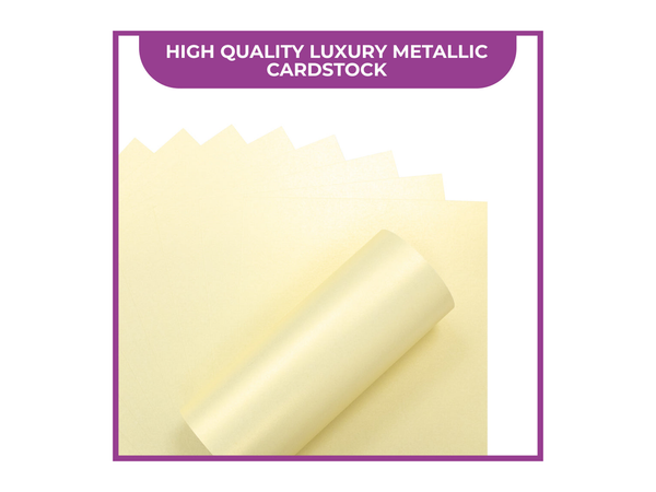 Crafter's Companion Centura Pearl Metallic A4 Single Colour 10 Sheet Pack - Solar Gold