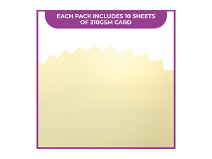 Crafter's Companion Centura Pearl Metallic A4 Single Colour 10 Sheet Pack - Solar Gold