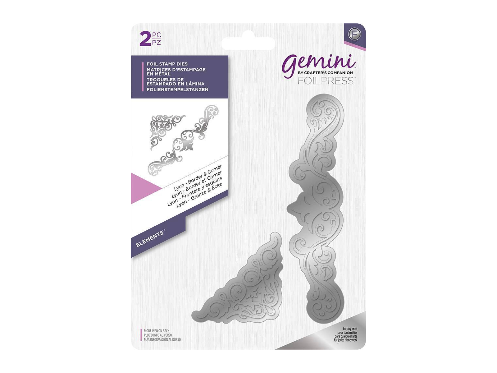 Gemini FOILPRESS Lyon Border and Corner Foil Stamp Die Elements