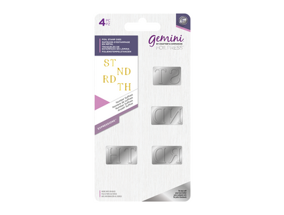 Gemini FOILPRESS Expressions Large Stamp and Die Set - Number Suffixes