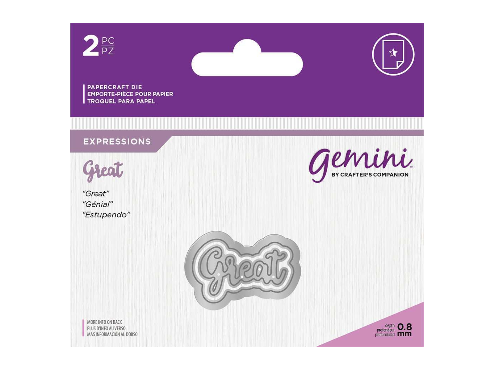 Gemini Expressions Metal Die - Great