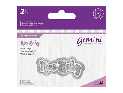 Gemini Expressions Metal Die - New Baby