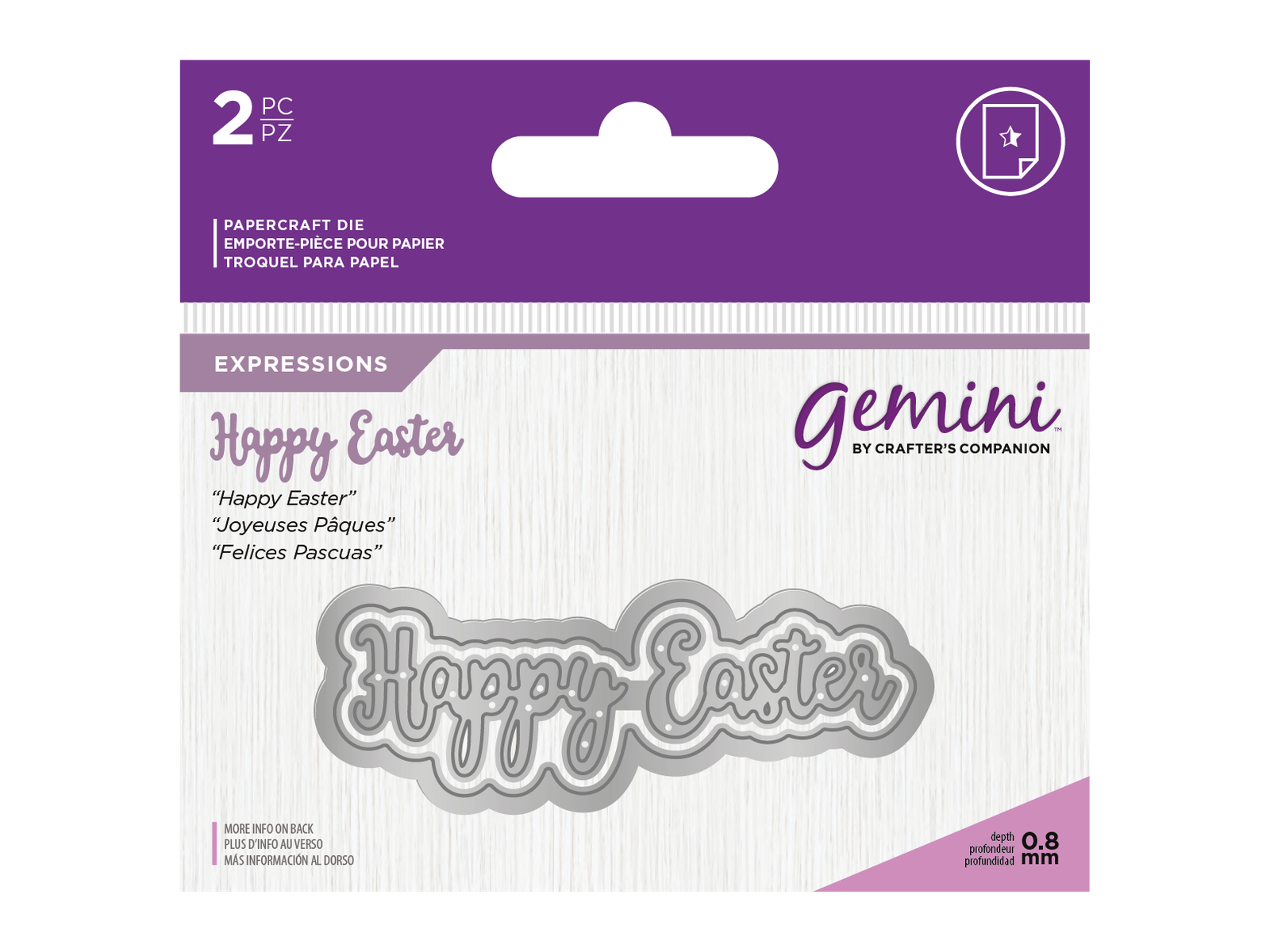 Gemini Expressions Metal Die - Happy Easter