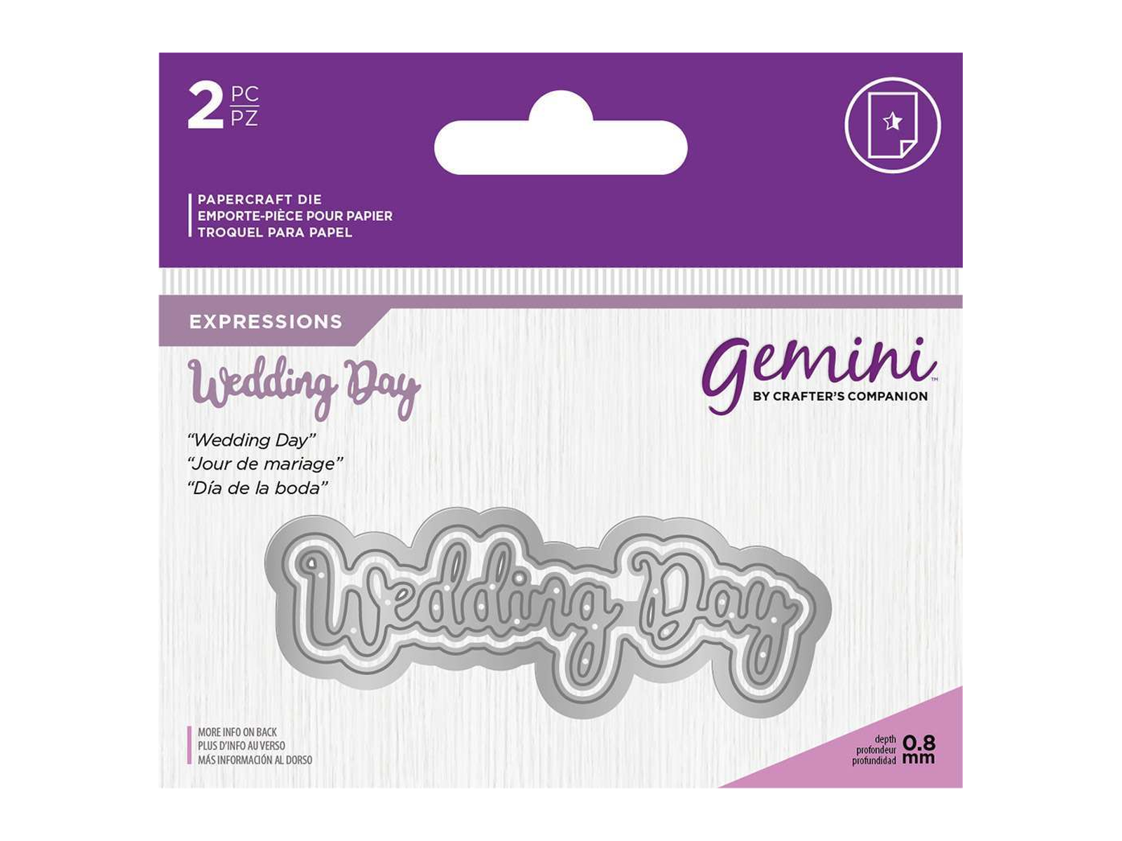 Gemini Expressions Metal Die - Wedding Day