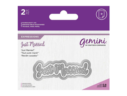 Gemini Expressions Metal Die - Just Married